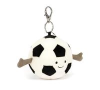 Portachiavi con ciondolo a forma di gatto in gelatina, Nero e bianco, S