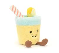 Jellycat Amuseables Lemonade, morbido peluche, 12 cm x 9 cm x 8 cm, giallo e verde menta