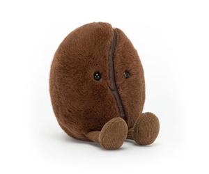 Jellycat Amuseables - Peluche a forma di chicco di caffè, 12,7 cm, idea regalo divertente