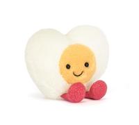 Jellycat Amuseables - Peluche a forma di uovo sodo a forma di cuore, altezza seduta 7,6 cm