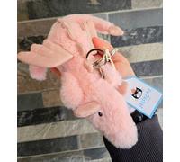 Jellycat Peloso Rosa Drago Borsa Ciondolo da Collezione Peluche Portachiavi New