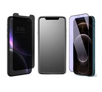 JELLYEA 3 Pezzi, 1 x Pellicola Opaca per iPhone 13 (6,1") e 1 x Pellicola Privacy e 1 x Pellicola Anti-Luce Blu Vetro Temperato Opaco per Apple 13,Anti-riflesso e Anti-impronte Durezza 9H