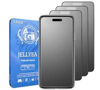 JELLYEA Pellicola Opaca per iPhone 16 Pro (3 Pezzi) Vetro Temperato Opaco Anti-riflesso Pellicola Protettiva Anti-Impronta 9H Matt Protezione Schermo Pellicola per iPhone 16 PRO,6.3”