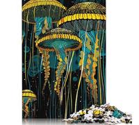 Jellyfish Abstract Jigsaw Puzzle Impossibili 1000Pcs Decorazione Per La Casa. Rilassamento E Intelligence Per Adulti E Ragazzi Da 14 Anni 1000pcs (38x26cm)