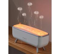 Jellyfish Diffusore di aromi con effetto vulcanico - Nebbia medusa danza alla musica, diffusore di fiamme 300 ml con telecomando, 7 colori LED, timer 4/8H per bambini, camera da letto, yoga, hotel