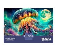 Jellyfish Fantasy 1000 Pezzi Puzzle Astronaut in Cosmic Garden Collezione D'arte Compact Box Speciale Offrire in Regalo Regali Natale Bambini A Partire Da 12 Anni 52x38cm/1000pcs