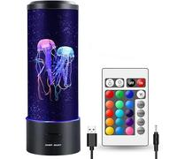 Jellyfish Lava Lamp Con Telecomando,Lampada LED Lava Decorazione Luminosa d'atmosfera,16 Colore Medusa Acquario Luce Atmosfera Decorazione per Home Office Decorazione Grandi Regali