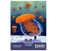 JellyPesce Puzzle Puzzle Da 1000 Pezzi Gioco Di Sfidaans Per Adulti Surreale Puzzle Impossibile Sfida EduGattoiva Regalo Per La Decorazione Domestica 38x26cm/1000pcs
