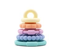 Jellystone Designs, Gioco Impilabile e Massaggiagengive, Gioco Sensoriale Multiuso per Bambini, Aiuta lo Sviluppo Sensoriale e Cognitivo, in Silicone Alimentare, Pastello, 9,5x8,8x8,8 cm