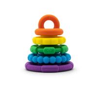 Jellystone Designs, Gioco Impilabile e Massaggiagengive, Gioco Sensoriale Multiuso per Bambini, Aiuta lo Sviluppo Sensoriale e Cognitivo, in Silicone Alimentare, Rainbow, 9,5x8,8x8,8 cm