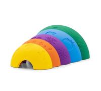 Jellystone Designs, Gioco Impilabile Over The Rainbow, Gioco Sensoriale per Bambini da 9 Mesi di età, Aiuta Lo Sviluppo Sensoriale e Cognitivo, in Silicone Alimentare, Arcobaleno, 8,9x17,5x5 cm