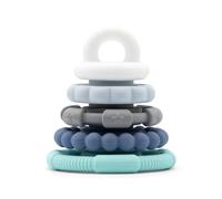 Jellystone Designs Rainbow Stacker & Massaggiagengive - Ocean, giocattolo impilabile per bambini e bambine dalla nascita