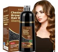 JELMOK 500ML Shampoo Colorante Castano 3-in-1, Hair Dye Shampoo 3 in 1