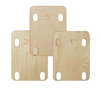 Jelquix 3 Spessori per Manico di Chitarra, Cunei di Livellamento in Legno | Compatibile con la Maggior Parte delle Chitarre Acustiche Ed Elettriche, Elimina il Ronzio dei Tasti, 2,09x2,99x0,39 Pollici