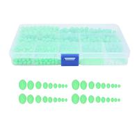 Jelquix 500 Pezzi di Perline Luminose da Pesca, Attrezzi per Attrezzatura Antiscivolo con Foro Centrale Che Si Illumina al Buio, per Esche da Pesca d'Acqua Dolce in Acqua Salata, Linee di Ami