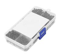 Jelquix 720 Pezzi M3 Macchina per Viti a Testa Piatta e Testa Bombata con Esagono Incassato in Acciaio Legato, Scatola di Plastica Inclusa per Macchinari per Mobili, Elettrodomestici e Ufficio