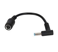 Jelquix Adattatore Piegato da 7,4 X 5,0 Mm a 4,5 X 3,0 Mm con Perno per Ultrabook, di Conversione Nera Resistente, Lunga 15 Cm