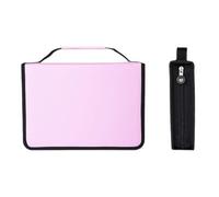 Jelquix Astuccio in Pelle PU, Organizer per Matite Artistiche da 150 Slot, Borsa da Disegno Portatile con Maniglia per Studenti e Artisti (PINK)
