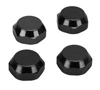 Jelquix Cappucci per Dadi Ruota Esagonali da 17 Mm per Migliorare le Prestazioni Dell'auto RC, Realizzati in Resistente Lega di Alluminio, 4 Pezzi (BLACK)