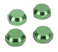 Jelquix Cappucci per Dadi Ruota Esagonali da 17 Mm per Migliorare le Prestazioni Dell'auto RC, Realizzati in Resistente Lega di Alluminio, 4 Pezzi (GREEN)