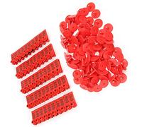 Jelquix Confezione da 100 Etichette Auricolari di Capra, Plastica Resistente, Morbida Non Tossica per L'identificazione degli Animali da Fattoria, Numeri Chiari per la Gestione del Bestiame (100