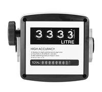 Jelquix Contametri Digitale del Misuratore di Portata del Gasolio 1 Pollice a 4 Contatori Affidabile in Plastica di Alluminio di Facile Lettura per Uso Non Commerciale Rotazione Rapida Ritorno a Zero