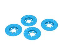 Jelquix Disco Freno RC da 4 Pezzi, Pinza Freno in Lega di Alluminio, Disco con Superficie Anodizzata per Auto Cingolata 1/10 RC, Adatto per Axial SCX10 90046 AXI03007 (BLUE)