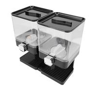 Jelquix Dispenser per Cereali da 2 Pezzi da 3,7 L, Contenitore Ermetico per Alimenti Secchi, Manopola Rotante, Dispenser per Chicchi di caffè e Caramelle con Design per L'organizzazione della