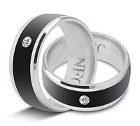 Jelquix Dispositivo Indossabile Magico Multifunzionale Dal Design Elegante NFC Smart Ring per la Protezione della Privacy Personale e la Condivisione dei Dati (taglia11)