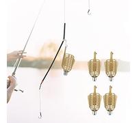 Jelquix Gabbia per Esche da Pesca 4 Pezzi Trappola Portatile Durevole per Accessori per la Pesca alla Carpa Materiale Leggero in Ferro ABS (20 g 4PCS)