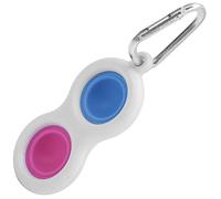 Jelquix Giocattolo Sensoriale Portachiavi Push Bubble per Alleviare lo Stress Portatile per Studenti Impiegati 8x3,8 Cm Silicone 1 unità (viol blu)