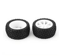 Jelquix Kit Ruote in Gomma RC da 4 Pezzi, Cerchio in Nylon 85 Mm 12 Mm Spugna Esagonale Interna con Forte Aderenza Al Terreno, Tampone Vibrante per 1 10 Ruote in Gomma per Camion (WHITE)