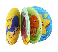 Jelquix Libro da Bagnetto per Bambini Giocattolo Colorato Impermeabile per L'apprendimento Precoce per Neonati Ecologico Durevole 5,5 Pollici (oceano)