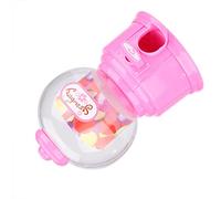 Jelquix Macchina Erogatrice di Mini Gomme da Masticare in Plastica per bambini. Divertimento per bambini. Gumball per Regalo per L'asilo (PINK)