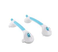 Jelquix Maniglia per Vasca da Bagno e Doccia, Maniglia per Bagno e Affidabile, Installazione Semplice per la Sicurezza Domestica, 2 Pezzi, Materiale Impermeabile (BLUE)