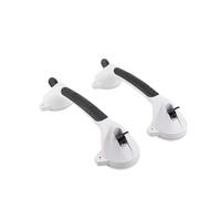 Jelquix Maniglia per Vasca da Bagno e Doccia, Maniglia per Bagno e Affidabile, Installazione Semplice per la Sicurezza Domestica, 2 Pezzi, Materiale Impermeabile (BLACK)