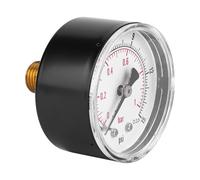 Jelquix Manometro Quadrante da 50 Mm Connessione Posteriore in Ottone Resistente per Aria Acqua Olio Gas - 1/4 BSPT - Misurazione Accurata (0-15 psi 0-1 bar)