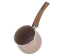 Jelquix Mini Pentolino per Latte per caffè tè, 10 Cm (Coffee Color) | Pentola antiaderente in lega di alluminio, manico antiscottatura
