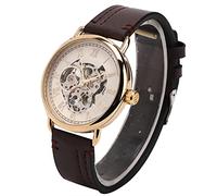 Jelquix Orologio Meccanico da Uomo Classico con Quadrante Scheletrato per il Regalo di, Cassa Impermeabile in Acciaio Inossidabile - Orologio da Polso Alla Moda FORSINING (Conchiglia in oro con