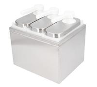 Jelquix Pompa per Dispenser di Salsa, Efficiente quantità Quantitativa per Condimenti per Insalata, per Domestica, per Uso Alimentare, capacità 1 L, in Acciaio Inossidabile (3 pompe)