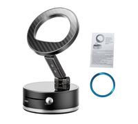 Jelquix Porta Cellulare Magnetico per Auto, Supporto a Ventosa Girevole a 360°, Supporto per Auto con 17 Anelli Magnetici N52, Ideale per Cruscotto, Vetro, Piastrelle, Attrezzature da Palestra e
