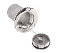 Jelquix Riempitore per Ponte in Acciaio Inossidabile 316 di Grado Marino da 50 Mm e 2 Pollici, Riempitivo per Serbatoio Carburante, Riempitivo con Finitura a Specchio Lucidata per Yacht, Motoscafi,