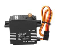 Jelquix Servo Digitale da 25 Kg, Servo con Ingranaggi in Acciaio Inossidabile Alto, Impermeabile con Alloggiamento in Alluminio CNC, Ideale per Auto RC 1:8, 1:10, Barca, Aereo, Elicottero, Robot