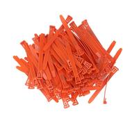 Jelquix Set di 100 Fasce per Cosce di Pollo Numerate, Etichette di Identificazione Durevoli per Pollame, Facile Gestione per Gli Allevatori, Realizzate in Materiale PP Riutilizzabile (Orange)