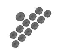 Jelquix Set di Coperture per Pulsanti 12 Pezzi Comode Coperture per Pulsanti Meccanici per Fightbox Snackbox Materiale ABS 20,2 Mm 25,3 Mm (BLACK)