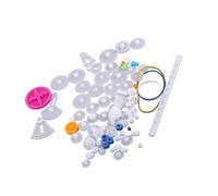 Jelquix Set di Pulegge per Ingranaggi in Plastica da 34 Pezzi, Set di Ingranaggi per Motori Robot Giocattolo per Motori Parti Fai da Te con Cinghie Azionamenti Ruote Dentate, Ideale per Progetti (#6)
