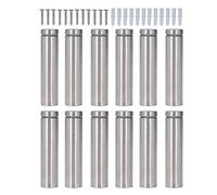 Jelquix Set di Viti di Supporto in Acciaio Inossidabile Facile Installazione di Immagini e Cartelli in Case e Uffici, 12 Pezzi 19x80 Mm