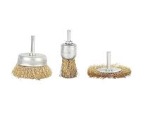 Jelquix Spazzola per Penna per Smerigliatrice Elettrica Set Efficiente da 3 Pezzi per Spazzola per Trapano a 4500 Giri/min per la Lavorazione dei Metalli