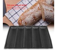 Jelquix Stampo per Pane Francese in Silicone Resistente Al Calore e Durevole per, per Forno, Microonde, Congelatore, Riutilizzabile per Pane Integrale, Hot Dog, Latte