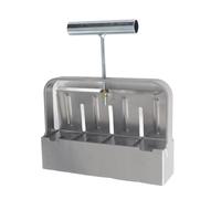Jelquix Strumento Manuale per il Blocco del Suolo per la Semina Ecologica Nelle Serre, Design in Acciaio a 4 Griglie per Piantine, Durevole e Riutilizzabile